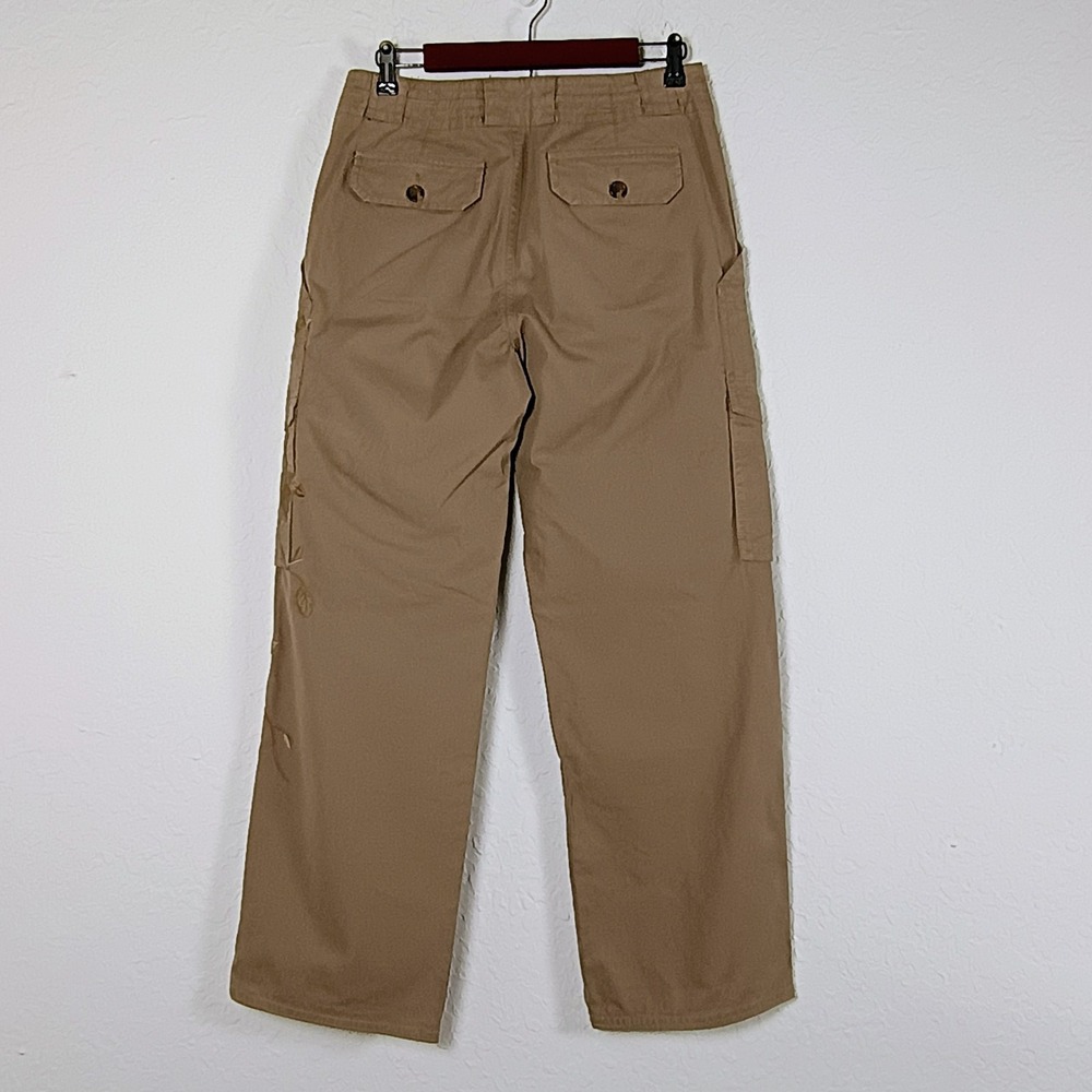 Liz Claiborne Cargo Embroidered Floral Khaki  Pants‎ Drawstring Waist Women's 6 - Picture 3 of 15